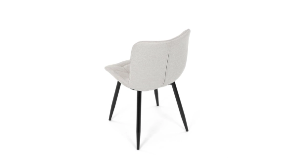 Jídelní židle QUINZELJOR, béžová látka, černý kov