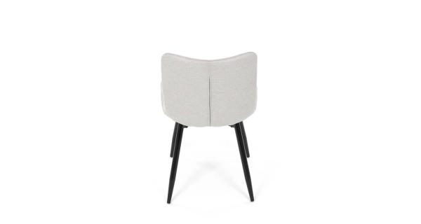 Jídelní židle QUINZELJOR, béžová látka, černý kov