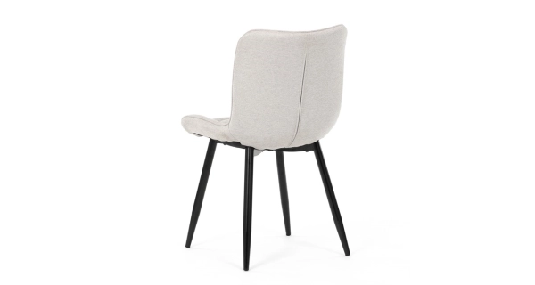 Jídelní židle QUINZELJOR, béžová látka, černý kov