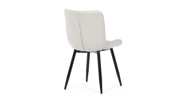 Jídelní židle QUINZELJOR, béžová látka, černý kov