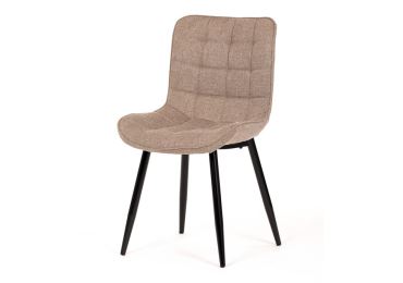 Jídelní židle QUINZELJOR, hnědá látka, černý kov