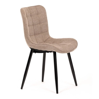 Jídelní židle QUINZELJOR, hnědá látka, černý kov