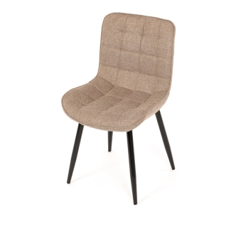 Jídelní židle QUINZELJOR, hnědá látka, černý kov