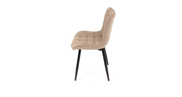 Jídelní židle QUINZELJOR, hnědá látka, černý kov