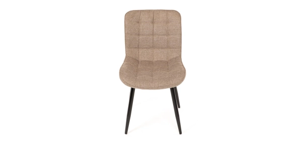 Jídelní židle QUINZELJOR, hnědá látka, černý kov