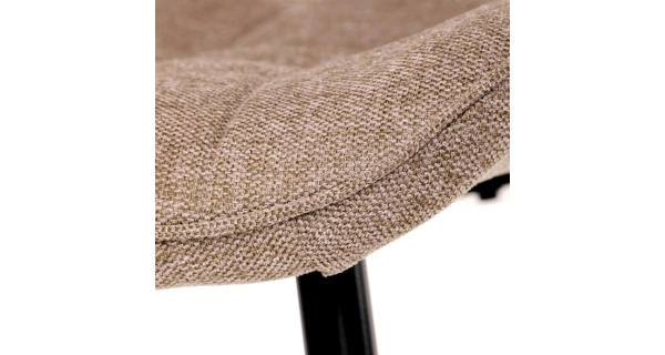 Jídelní židle QUINZELJOR, hnědá látka, černý kov