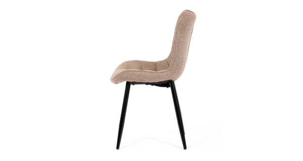 Jídelní židle QUINZELJOR, hnědá látka, černý kov