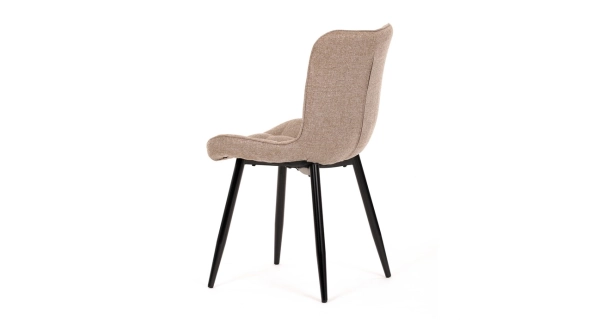 Jídelní židle QUINZELJOR, hnědá látka, černý kov