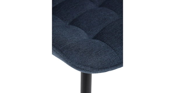 Jídelní židle QUINZELJOR, modrá látka, černý kov