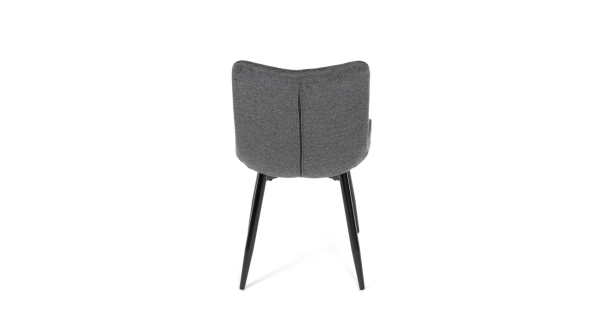 Jídelní židle QUINZELJOR, šedá látka, černý kov