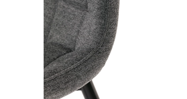 Jídelní židle QUINZELJOR, šedá látka, černý kov