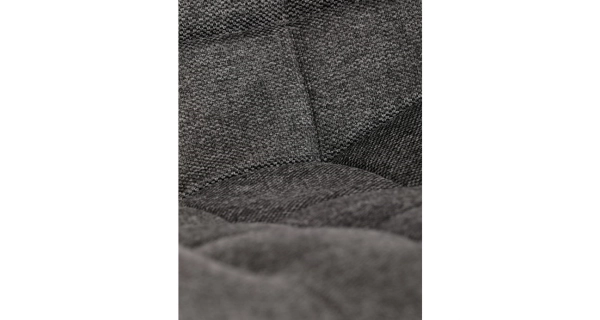 Jídelní židle QUINZELJOR, šedá látka, černý kov