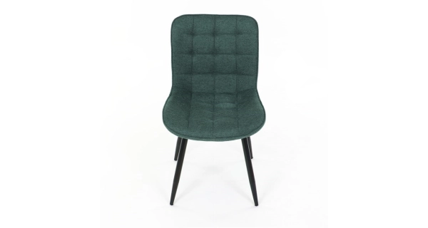 Jídelní židle QUINZELJOR, zelená látka, černý kov