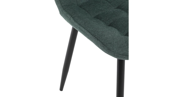 Jídelní židle QUINZELJOR, zelená látka, černý kov