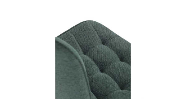 Jídelní židle QUINZELJOR, zelená látka, černý kov