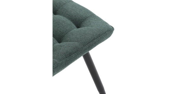 Jídelní židle QUINZELJOR, zelená látka, černý kov