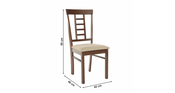 Jídelní židle RADOSTIC, ořech/béžová