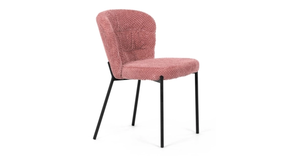 Jídelní židle RELTRON, růžová látka