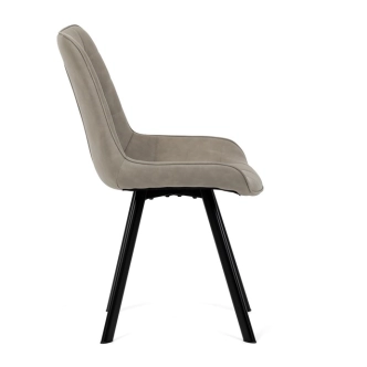 Jídelní židle ROSNALBEL, béžová látka, černý kov
