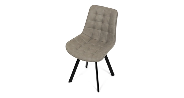 Jídelní židle ROSNALBEL, béžová látka, černý kov