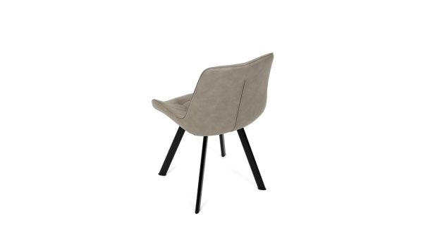 Jídelní židle ROSNALBEL, béžová látka, černý kov