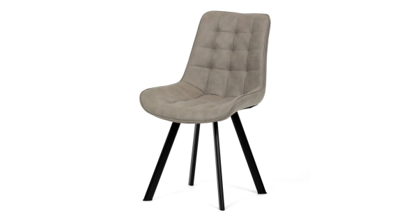 Jídelní židle ROSNALBEL, béžová látka, černý kov