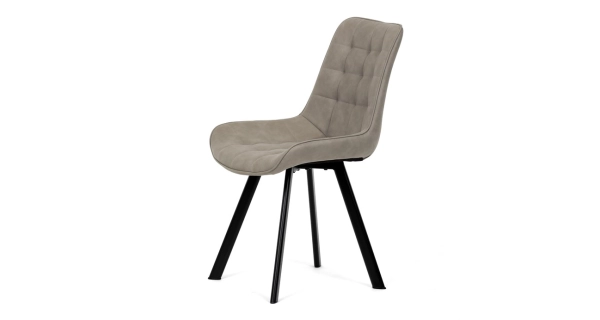 Jídelní židle ROSNALBEL, béžová látka, černý kov