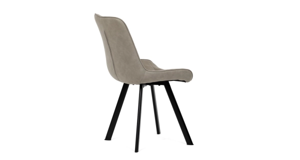 Jídelní židle ROSNALBEL, béžová látka, černý kov