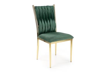 Jídelní židle RUZA, zelená/zlatá