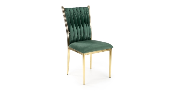 Jídelní židle RUZA, zelená/zlatá