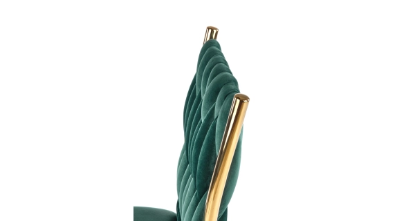 Jídelní židle RUZA, zelená/zlatá