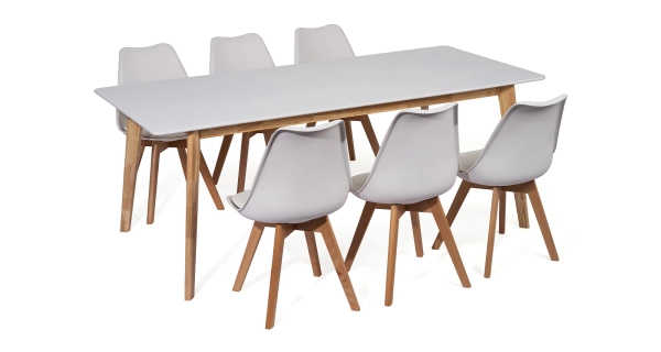 Jídelní židle SARSAR, bílý plast/masiv buk