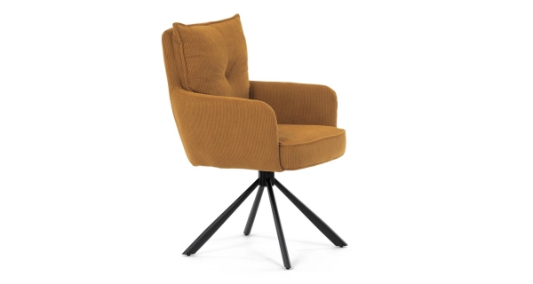 Jídelní židle SARVORUL, hořčicová látka