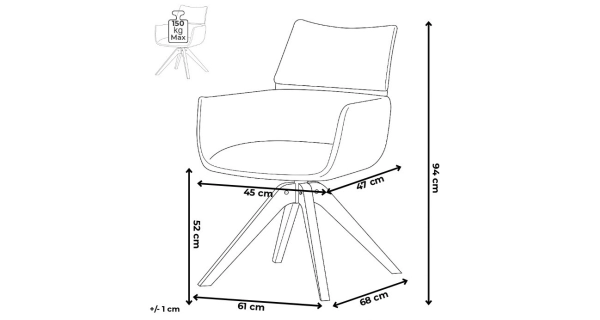 Jídelní židle SARVORUL, hořčicová látka