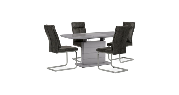 Jídelní židle SENJO, šedá látka