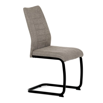 Jídelní židle SIPPY, béžová látka, černé kovové nohy