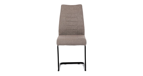 Jídelní židle SIPPY, béžová látka, černé kovové nohy