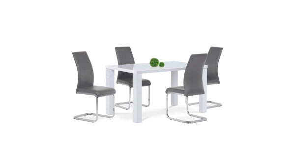 Jídelní židle SOLFIN, šedá ekokůže