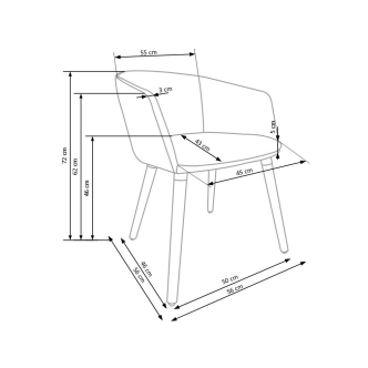 Jídelní židle STATLER, tmavě šedá