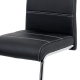 Jídelní židle SUESOR, černá ekokůže/chrom 