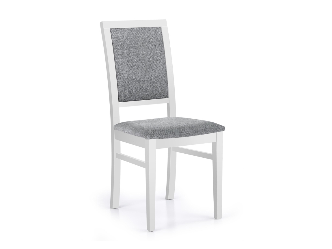 Jídelní židle KAJAM, světle šedá/bílá