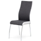 Jídelní židle TAFFY, šedá látka + bílá koženka / chrom