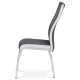 Jídelní židle TAFFY, šedá látka + bílá koženka / chrom