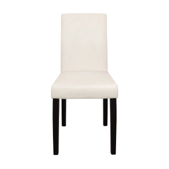 Jídelní židle TAIBAI, bílá/hnědé nohy