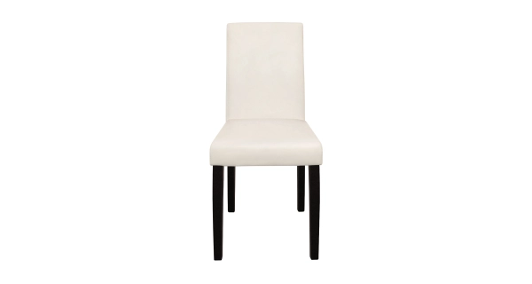 Jídelní židle TAIBAI, bílá/hnědé nohy