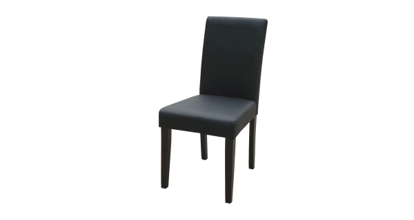 Jídelní židle TAIBAI, černá/hnědé nohy 