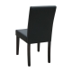 Jídelní židle TAIBAI, černá/hnědé nohy 