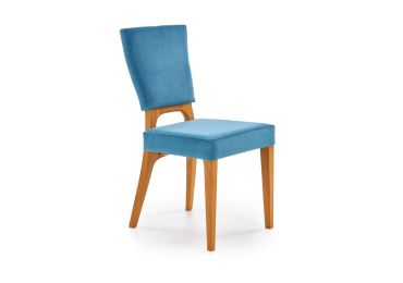 Jídelní židle TIGURUM, modrá/dub medový