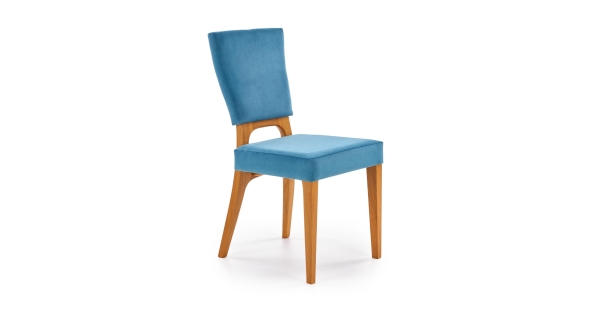 Jídelní židle TIGURUM, modrá/dub medový