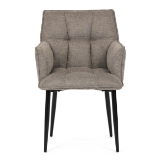 Jídelní židle TORELGAR, hnědá látka, černý kov